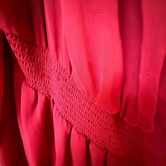 Lane Bryant Burgundy Ruffle Top - Picture 3 of 4